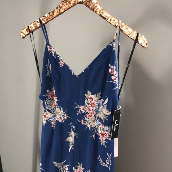 Lulus Dresses & Skirts - New! Lulus Blue Floral Jumpsuit